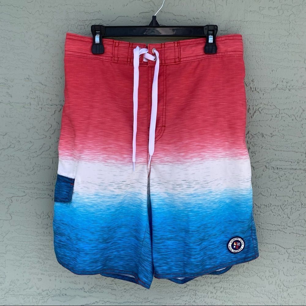 Newport Blue Sz S Red White & Blue Swim Shorts